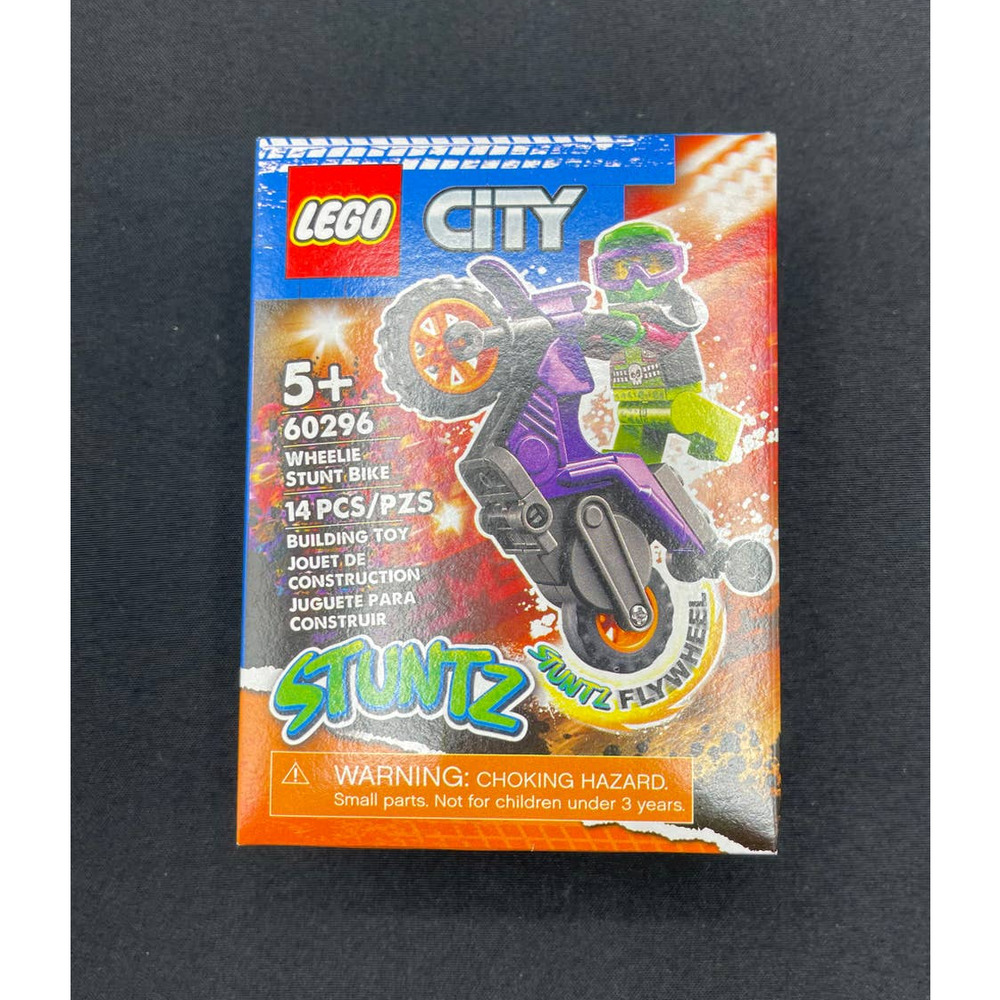 Lego City 60296 Stuntz Wheelie Stunt Bike 14 Pieces
